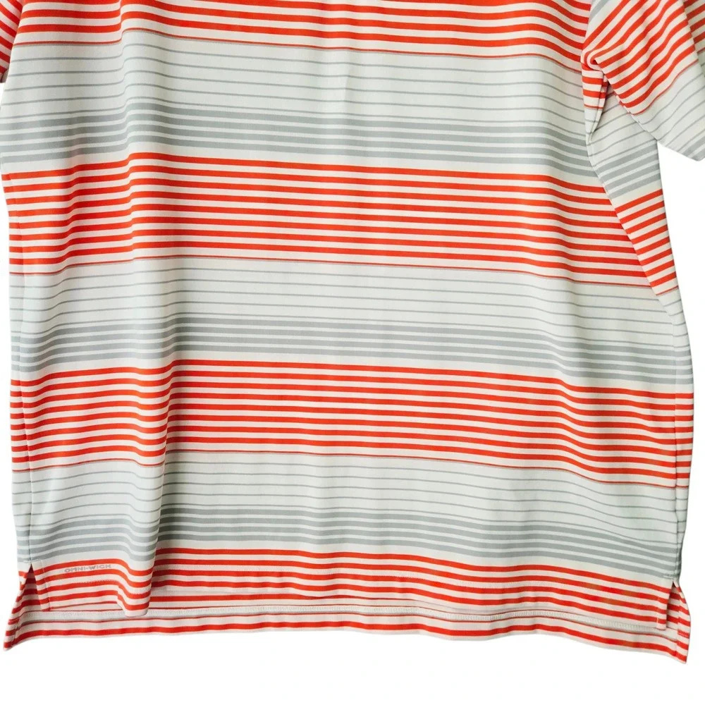 Columbia Golf OSU Cowboys‎ Polo Shirt XL Orange Gray Stripe Short Sleeve Men